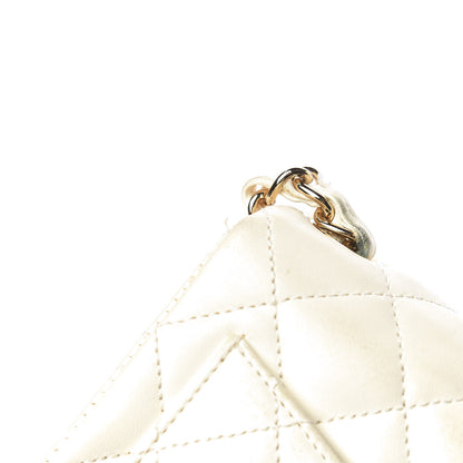Chanel Lambskin Quilted Mini Square Flap White 22 of 31