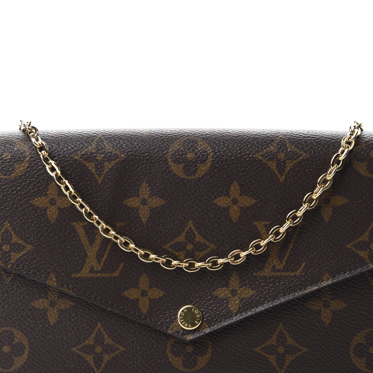 Louis Vuitton Monogram Pochette Felicie Chain Wallet Fuchsia 12 of 13