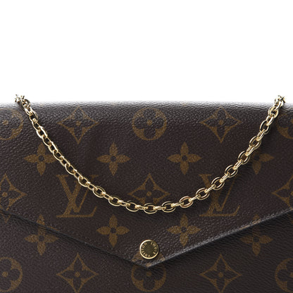 Louis Vuitton Monogram Pochette Felicie Chain Wallet Fuchsia 12 of 13