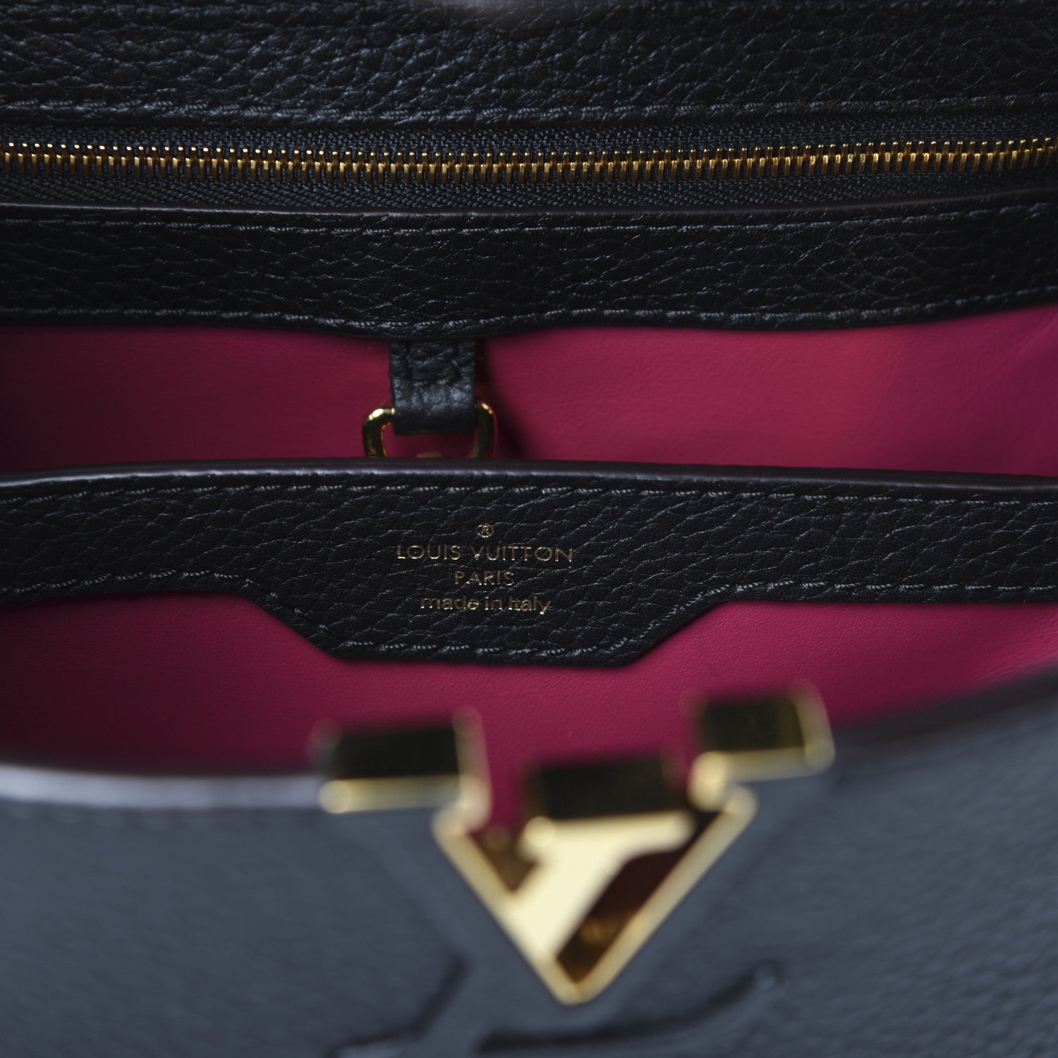 Louis Vuitton Taurillon Capucines BB Black 8 of 12