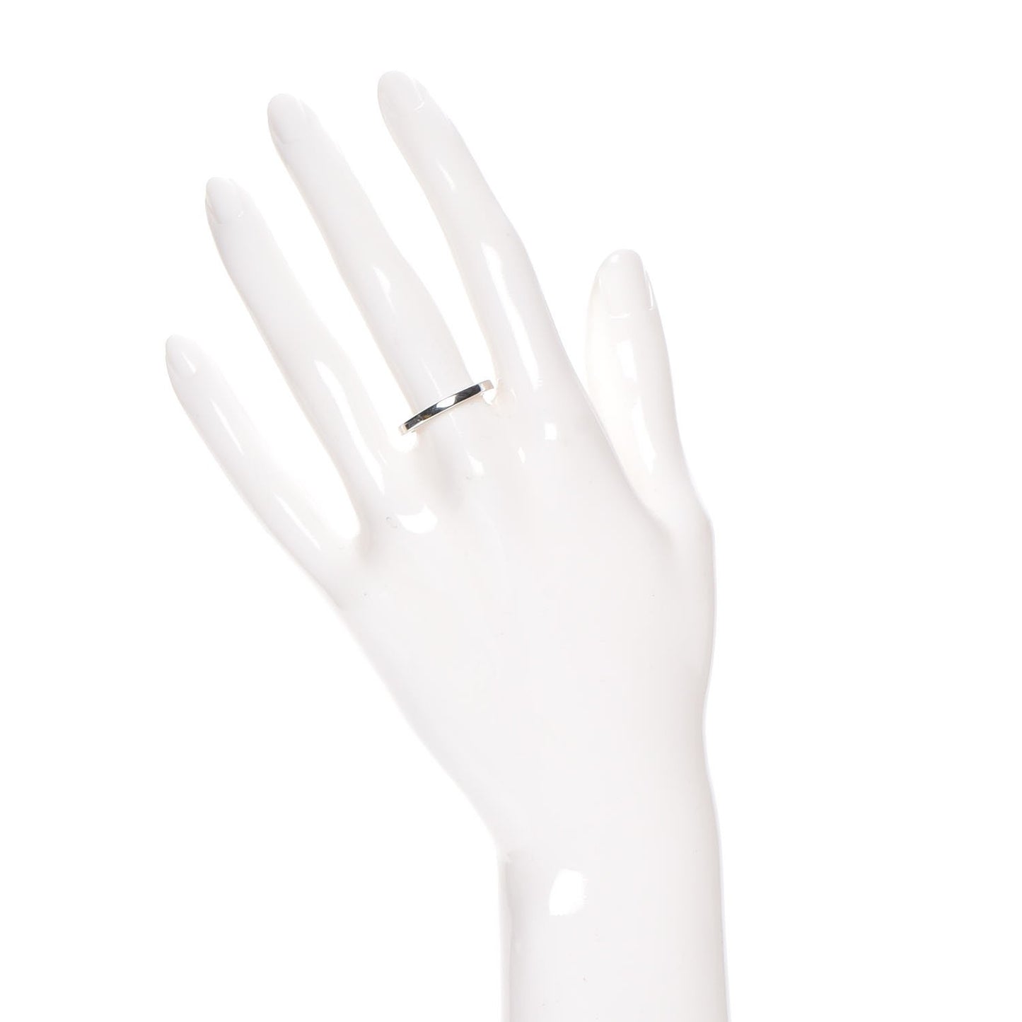 18K White Gold Wedding Band Ring 7