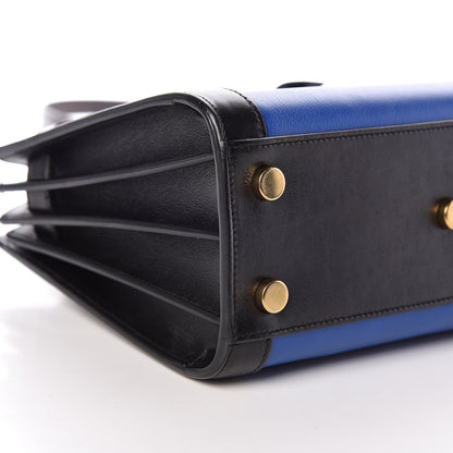Saint Laurent Calfskin Bi-Color Nano Sac De Jour Royal Blue Black 5 of 9