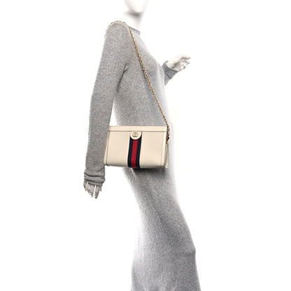 Gucci Textured Calfskin Web Small Ophidia Chain Shoulder Bag Mystic White 2 of 10