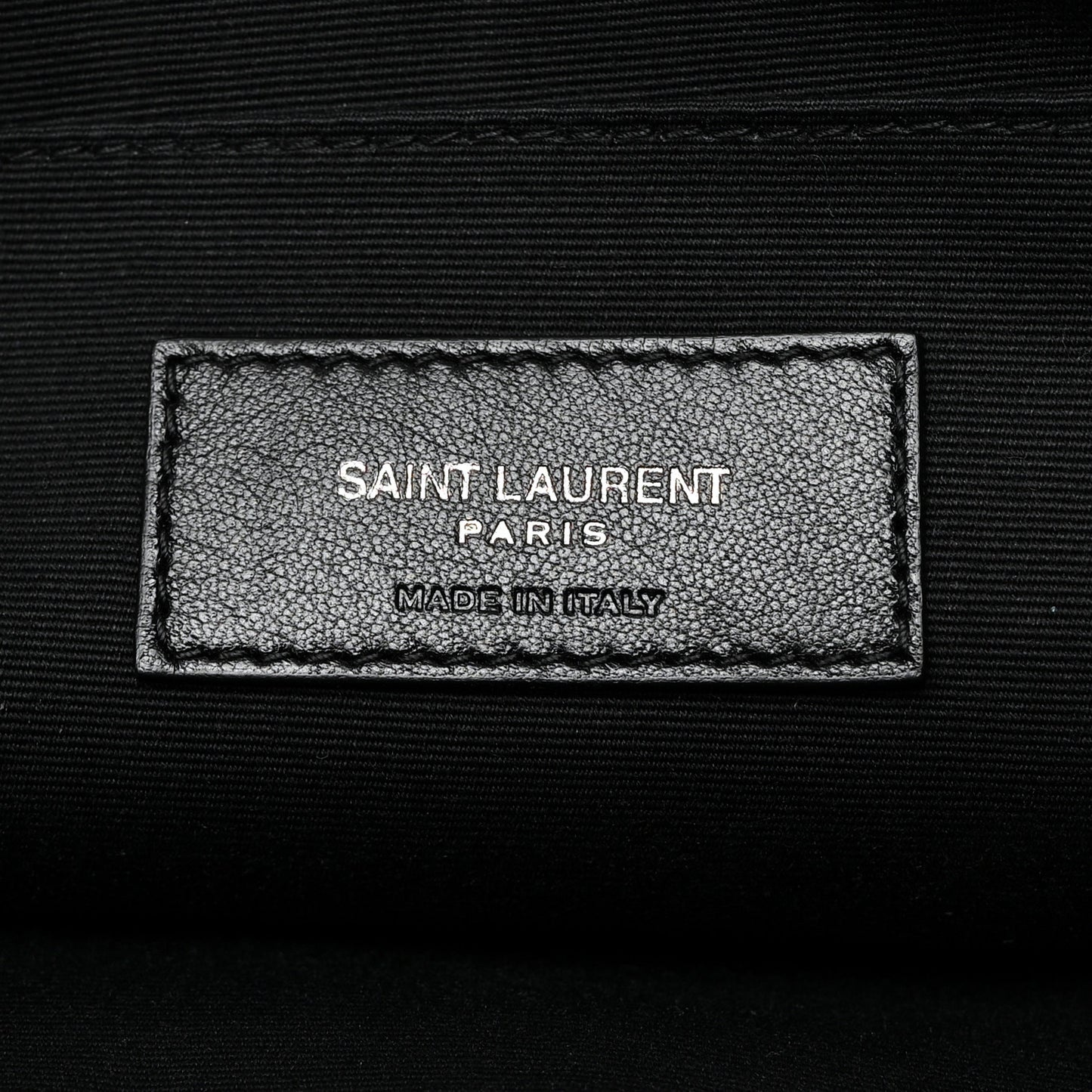Linen Canvas Rive Gauche Zipped Pouch Black