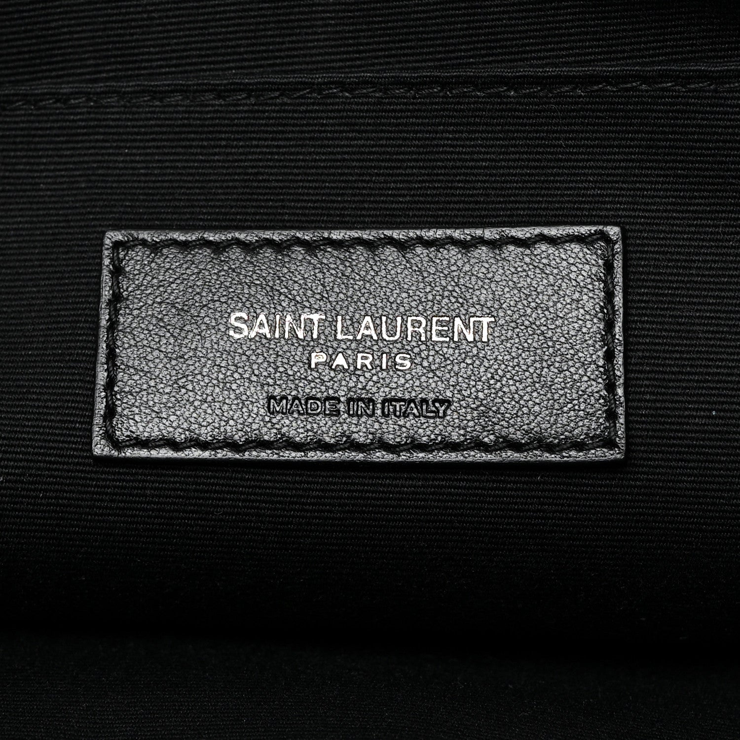 Saint Laurent Linen Canvas Rive Gauche Zipped Pouch Black 6 of 8