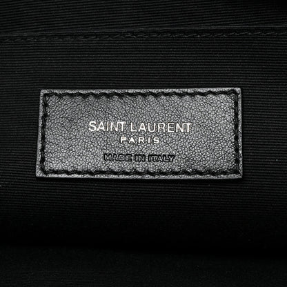 Saint Laurent Linen Canvas Rive Gauche Zipped Pouch Black 6 of 8