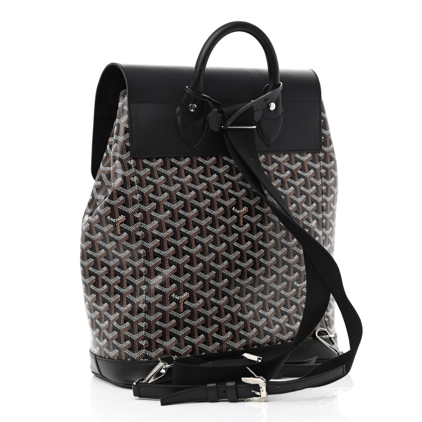 Goyardine Calfskin Alpin MM Backpack Black
