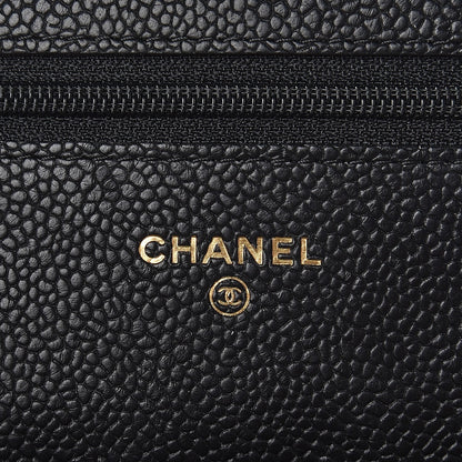 Chanel Caviar Quilted Boy Wallet On Chain WOC Black 7 of 11