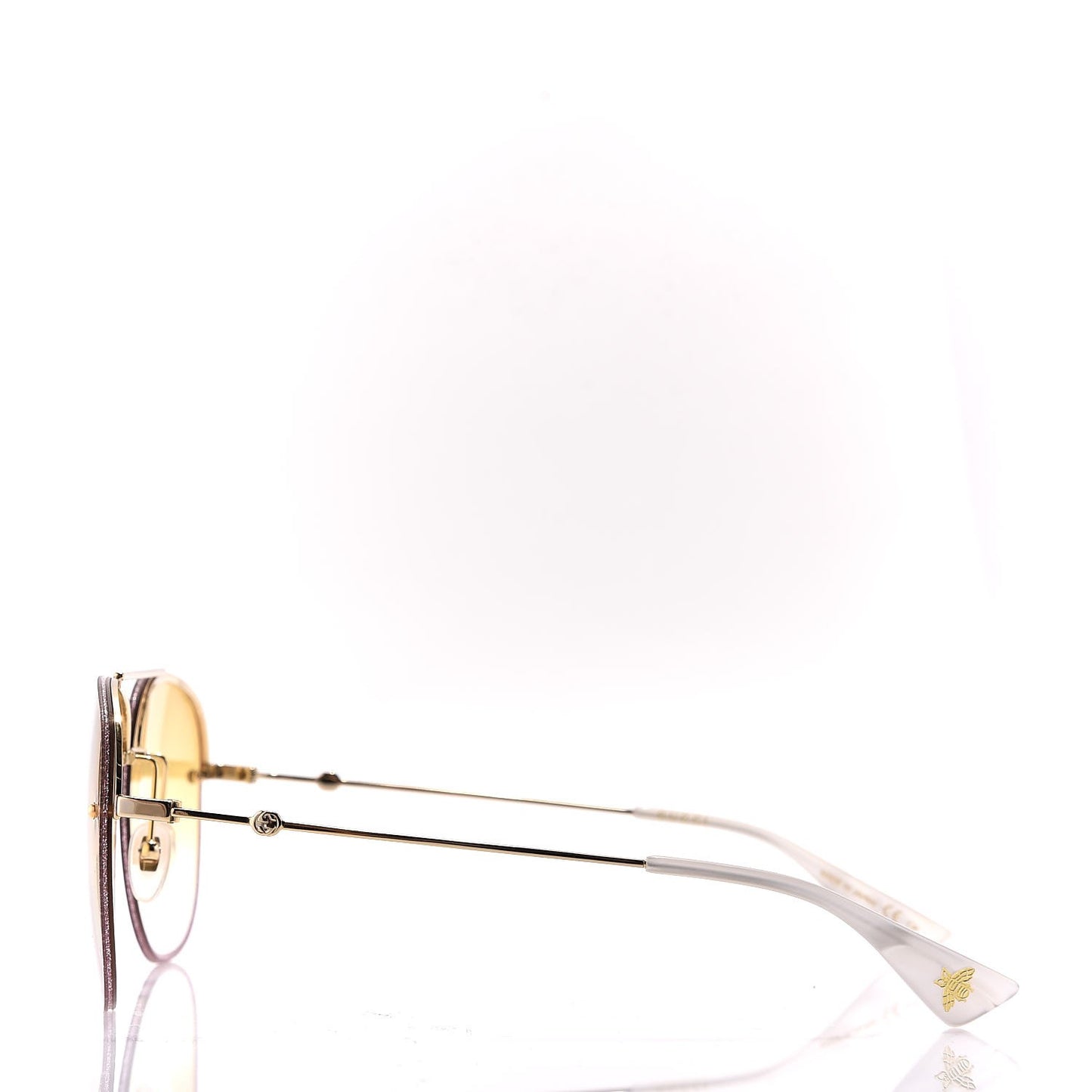 Metal Glitter Aviator Sunglasses G0227S Pink Gold
