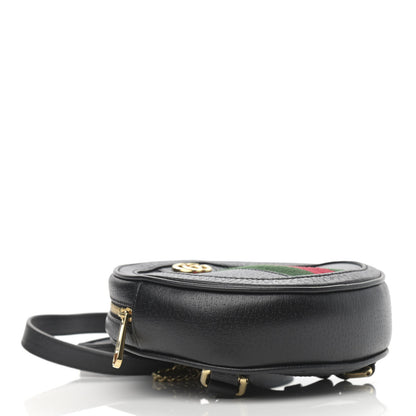 Gucci Grained Calfskin Web Mini Ophidia Round Backpack Black 4 of 11