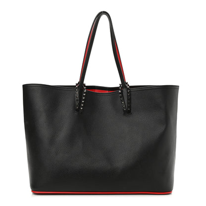 Christian Louboutin Calfskin Spikes East West Cabata Tote Black 3 of 12