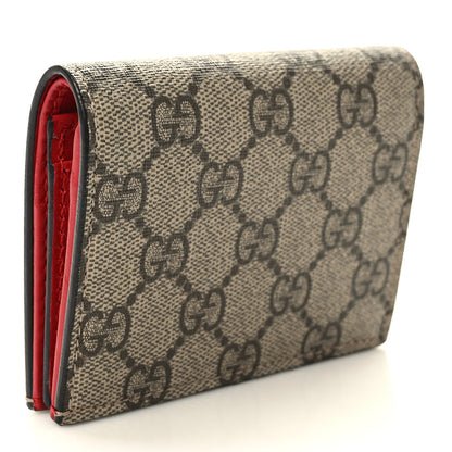 Gucci GG Supreme Monogram Bosco Patch Card Case Wallet Beige 3 of 7