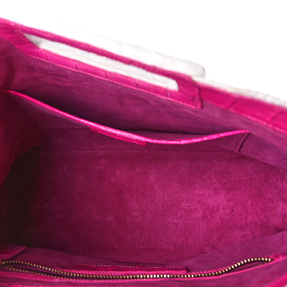 Nancy Gonzalez Crocodile Handbag Pink Orange White 5 of 9