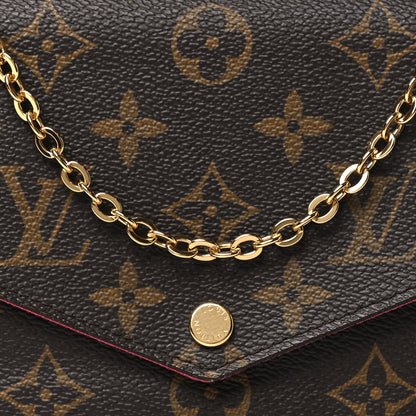 Louis Vuitton Monogram My LV World Tour Pochette Felicie Chain Wallet Hot Pink 8 of 11