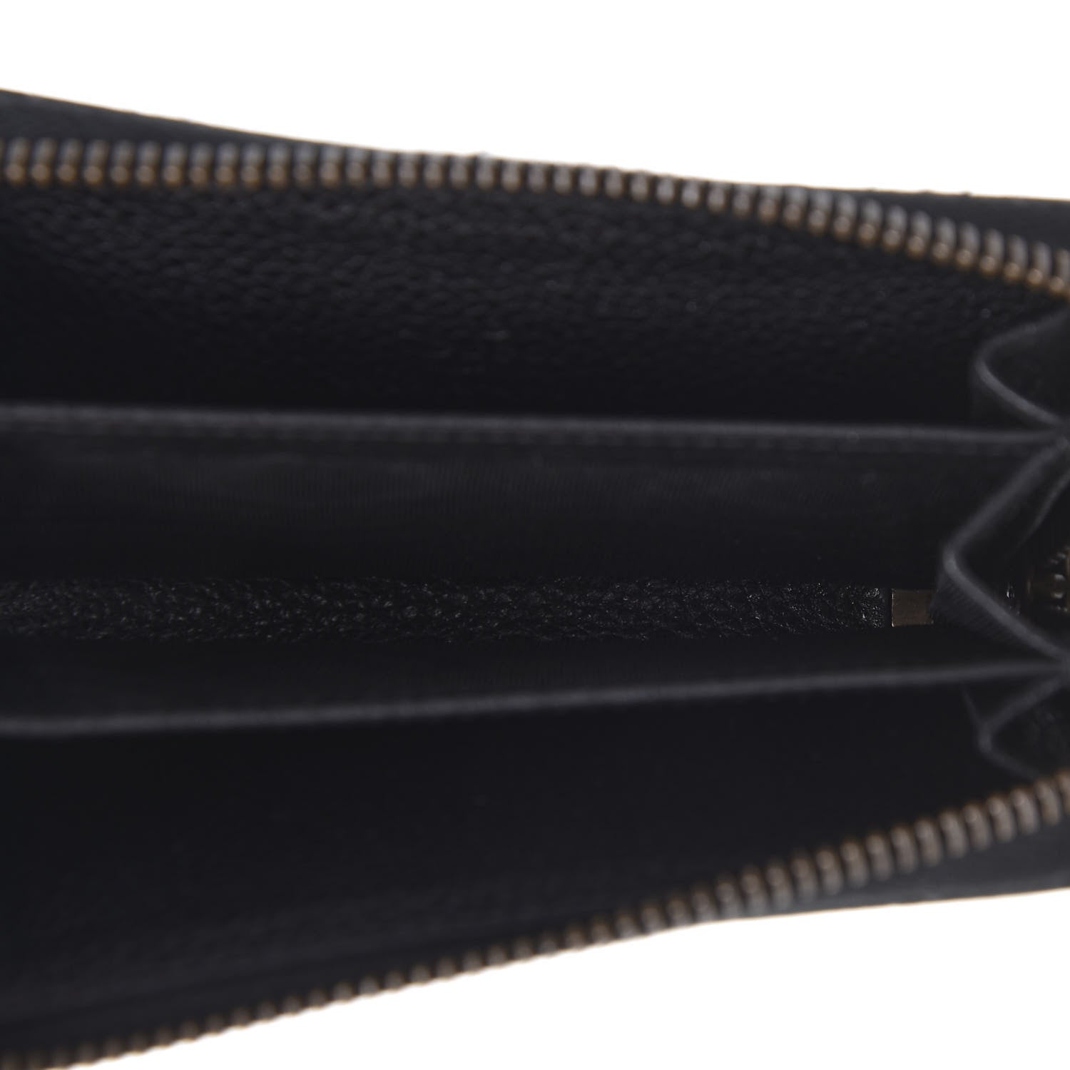 Gucci Calfskin Logo Zip Around Card Case Black 6 of 8