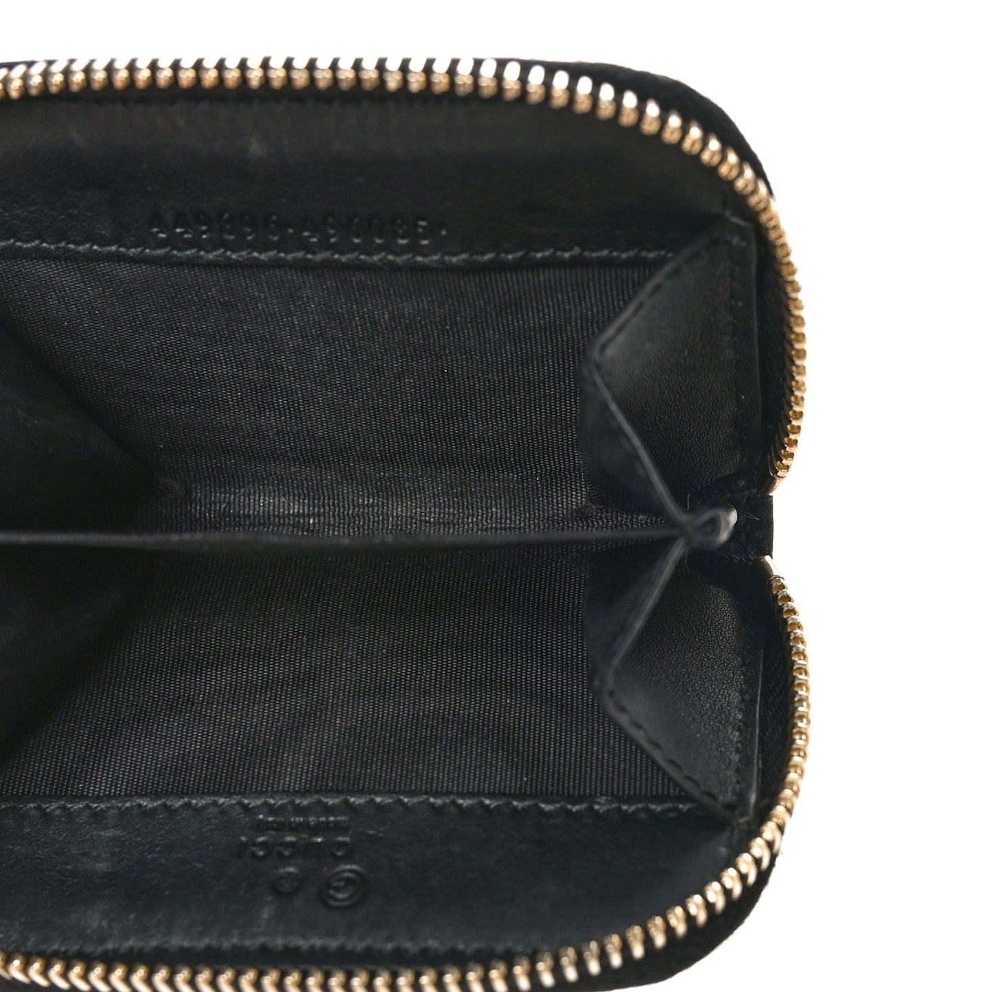 Microguccissima Zip Around Card Case Black