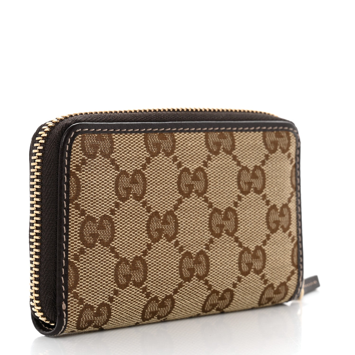 Gucci Monogram Zip Around Card Case Brown 3 of 8