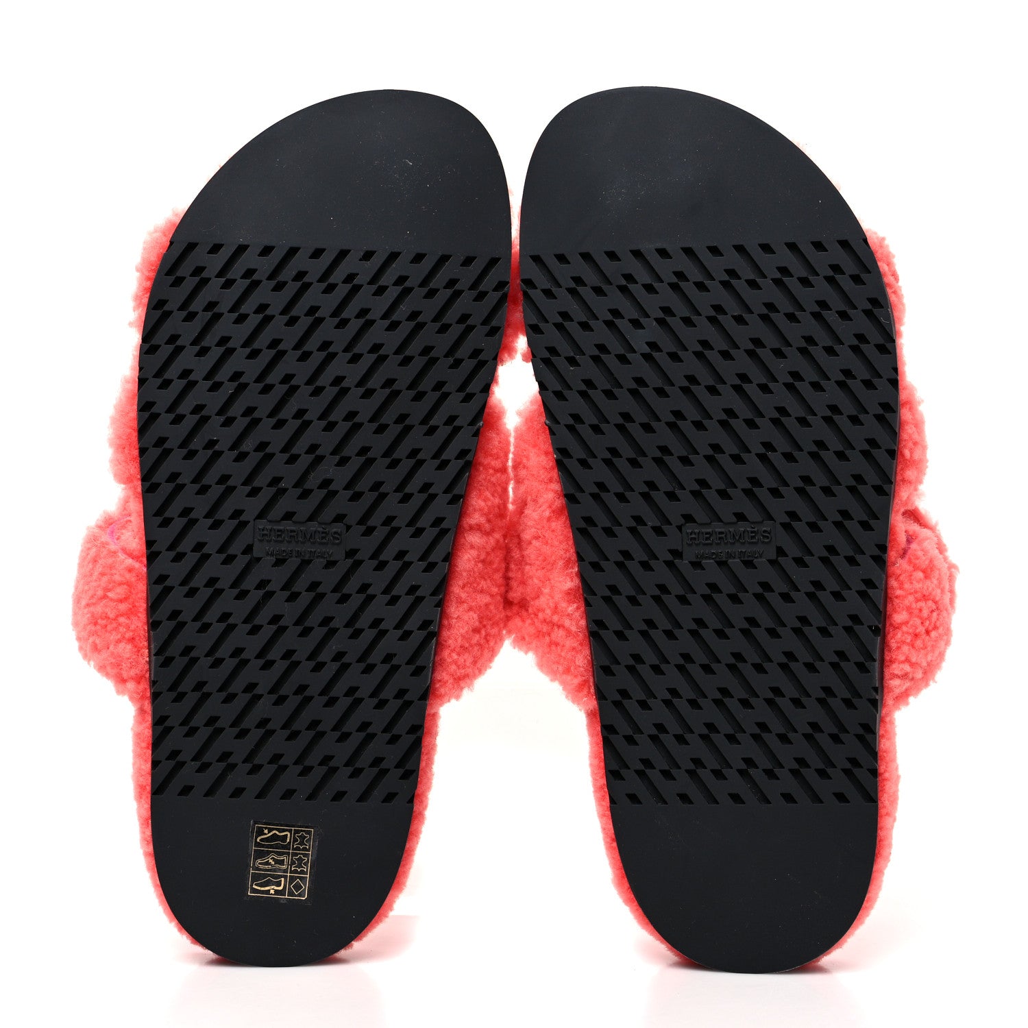 Hermes Woolskin Womens Chypre Sandals 38 Rose Du Desert 5 of 9