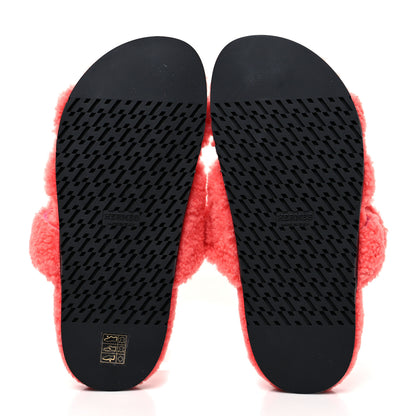 Hermes Woolskin Womens Chypre Sandals 38 Rose Du Desert 5 of 9