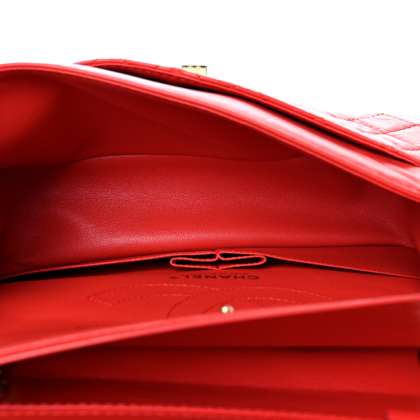 Aged Calfskin Quilted 2.55 Reissue 225 Flap Red