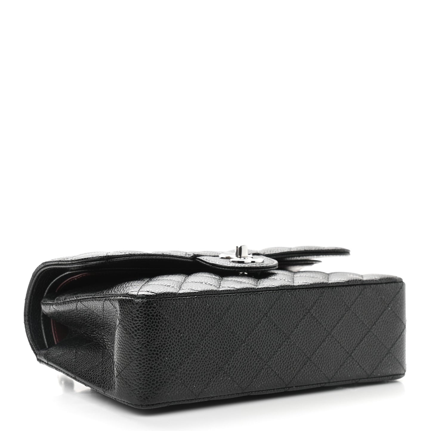 Caviar Quilted Small Double Flap Black