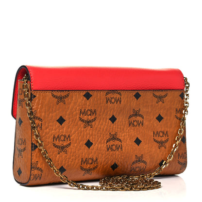 MCM Visetos Millie Crossbody Bag Cognac Marigold Orange 3 of 9