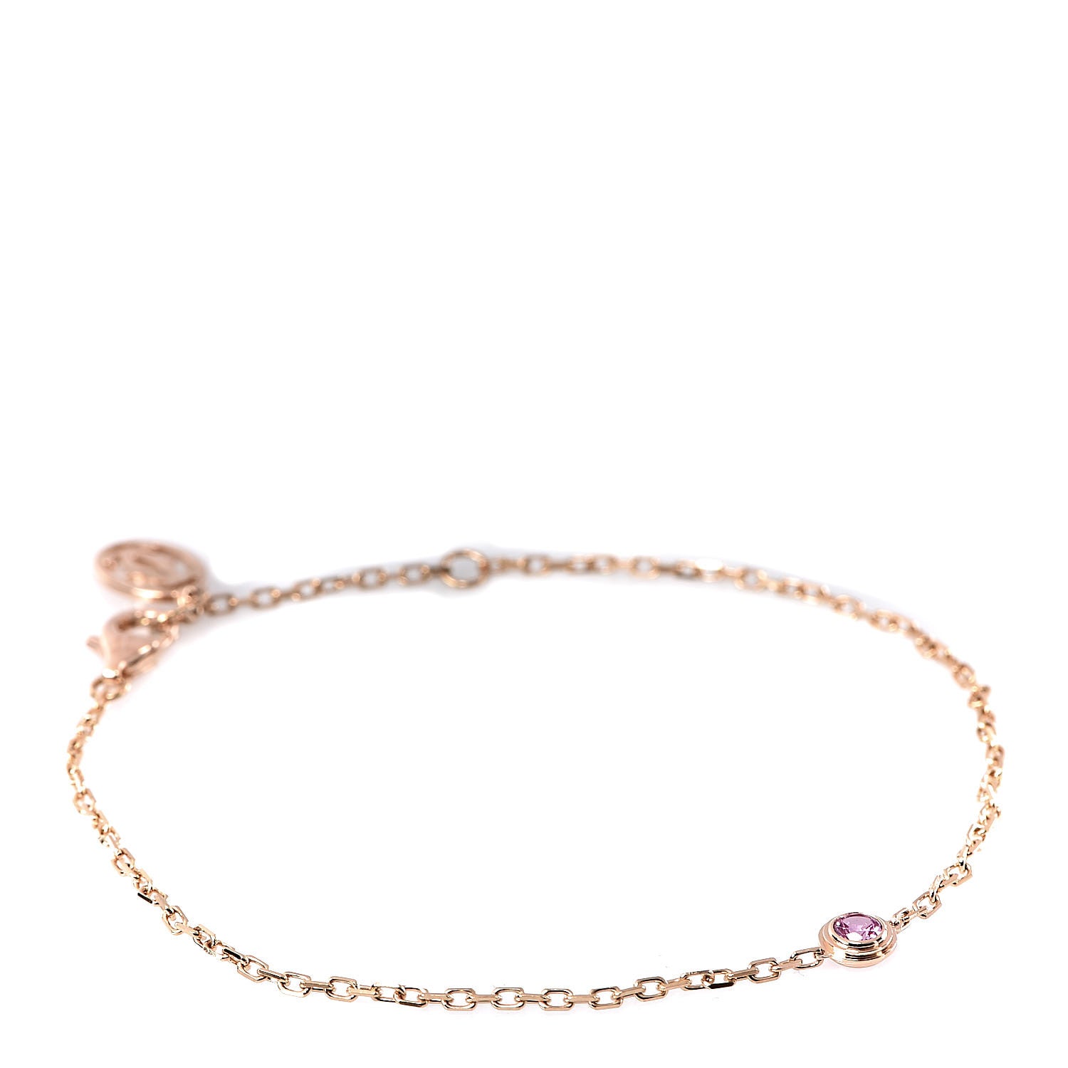 Cartier 18K Pink Gold Pink Sapphire D'Amour Bracelet 1 of 6