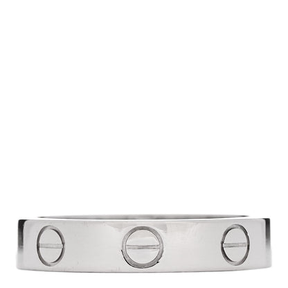 Cartier 18K White Gold 3.5mm LOVE Wedding Band Ring 49 4.75 1 of 6