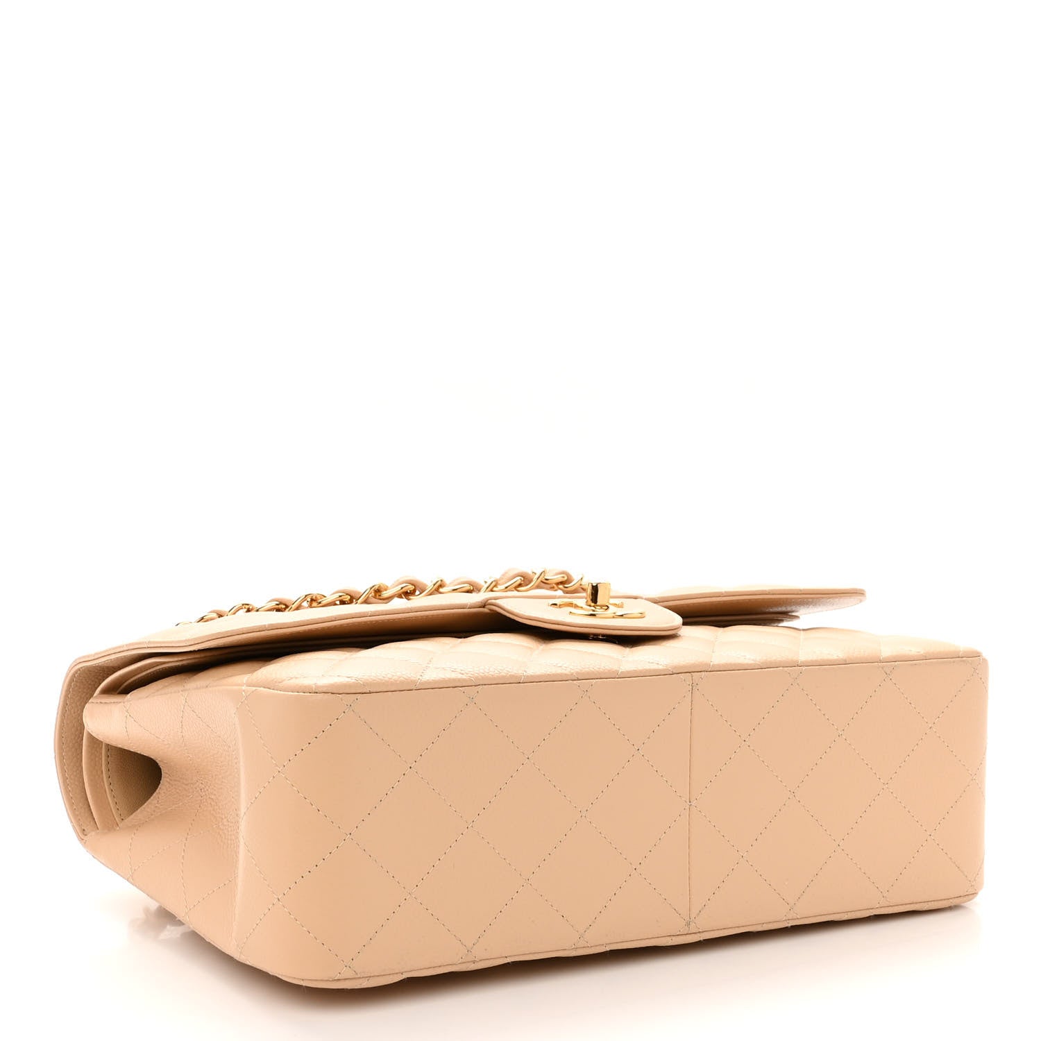 Chanel Caviar Quilted Jumbo Double Flap Beige Clair 4 of 10