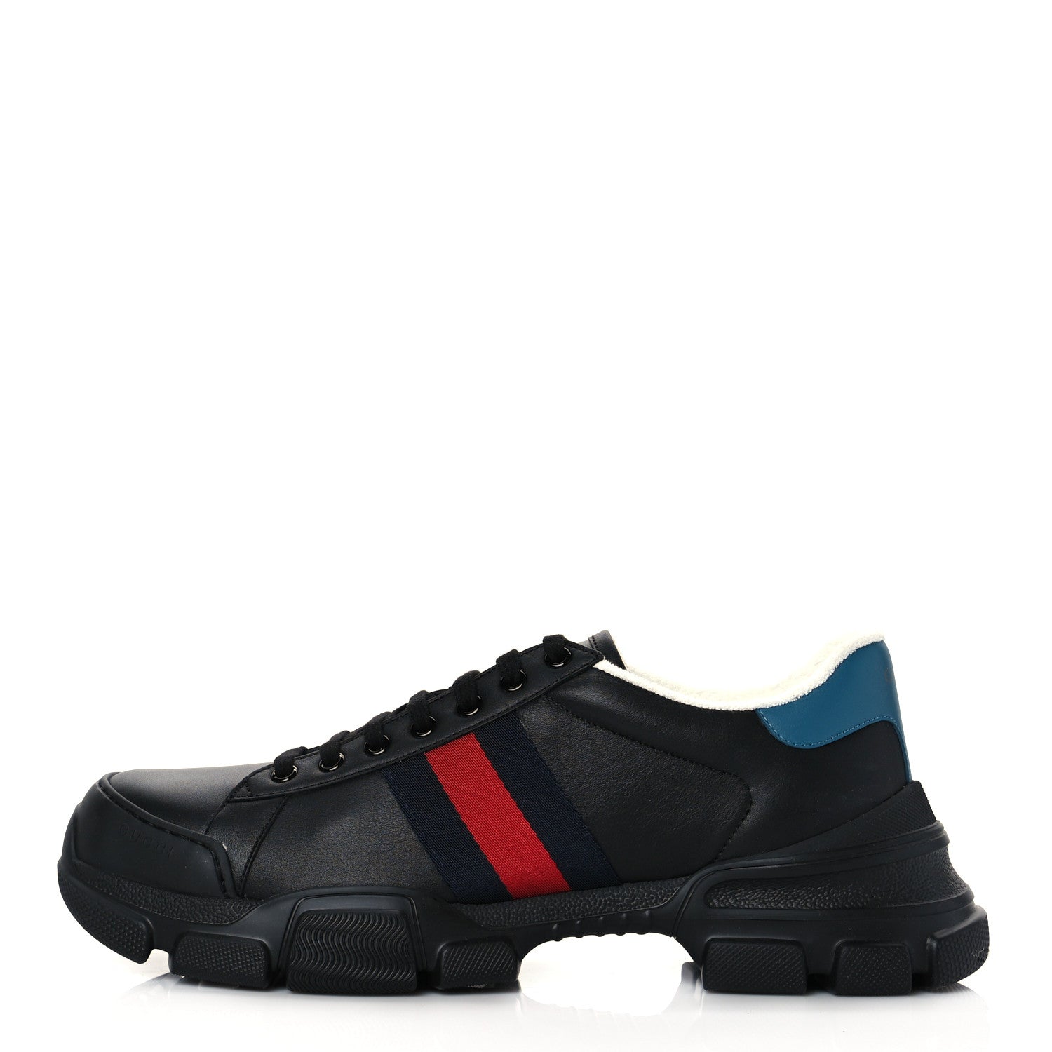 Gucci Calfskin Web Mens Nathan Sneakers 10.5 Black 1 of 8