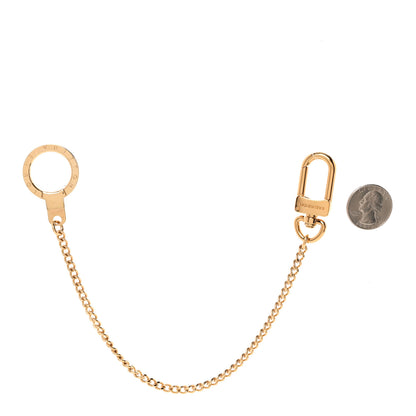 Louis Vuitton Metal Pochette Extender Key Ring Chain Gold 2 of 5