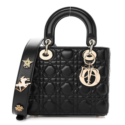 Christian Dior Lambskin Cannage Small Lucky Badges My Lady Dior Black 1 of 10