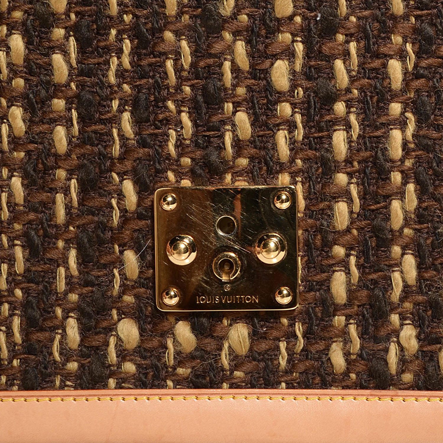 Louis Vuitton Monogram Ambre Tweedy Zip GM 7 of 8