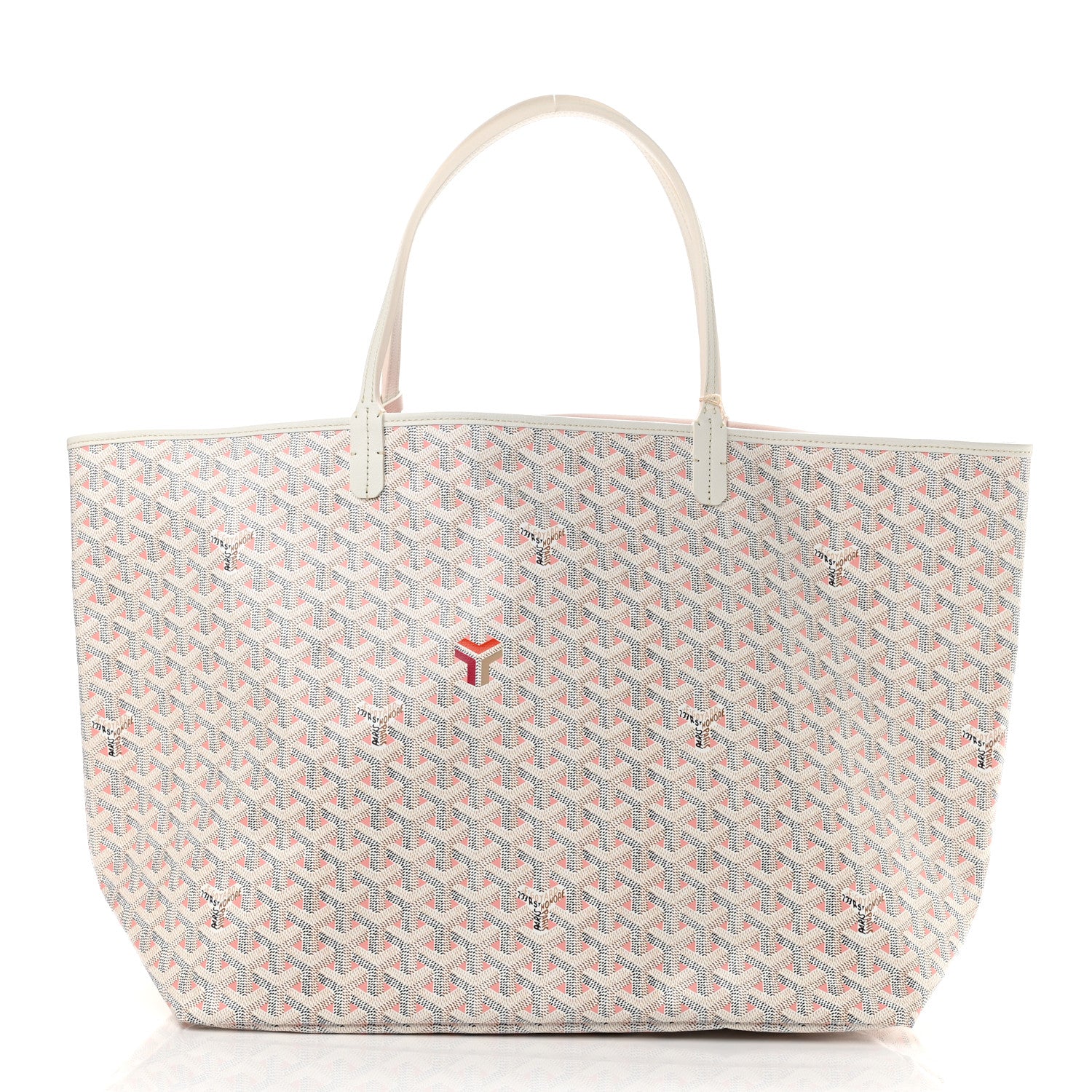Goyard Goyardine Saint Louis Claire Voie GM White Pink 3 of 11
