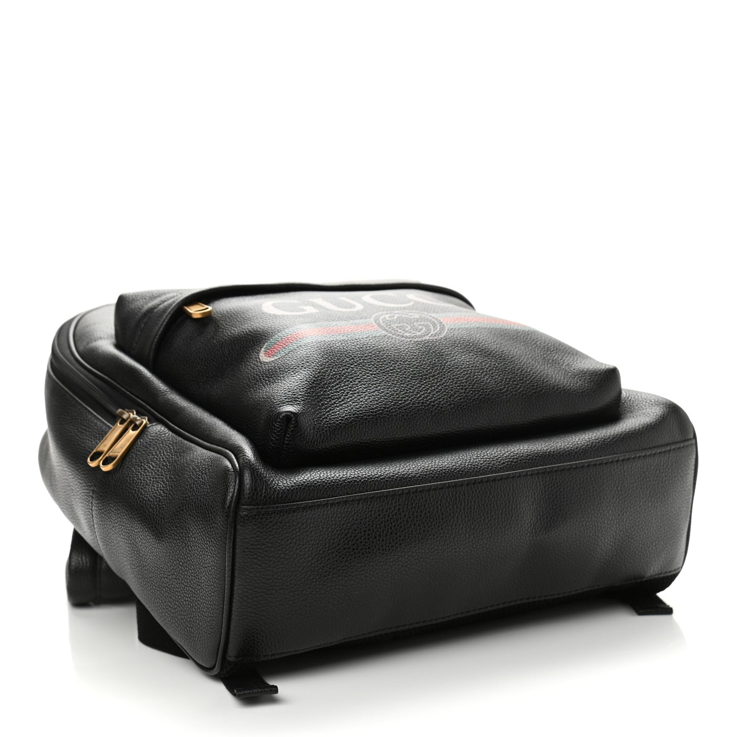 Calfskin Logo Day Backpack Black