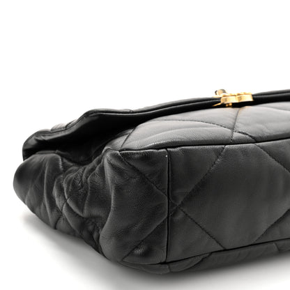 Chanel Goatskin Quilted Large Chanel 19 Flap Black 9 of 11