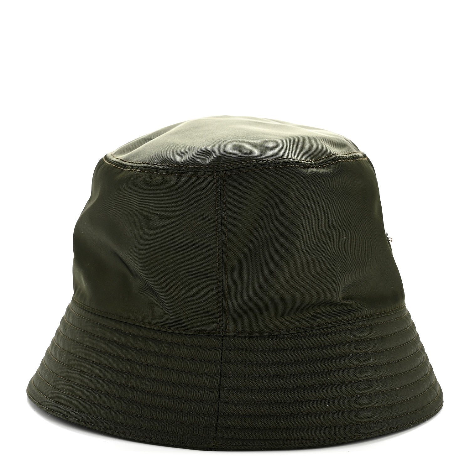 Prada Re-Nylon Metal Triangle Logo Mens Bucket Hat S Tundra 5 of 8