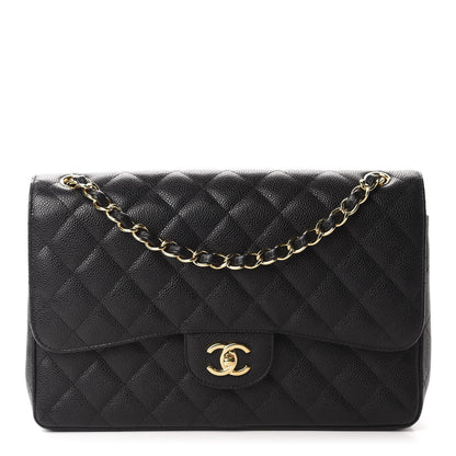 Chanel Caviar Quilted Jumbo Double Flap Black 1 of 11