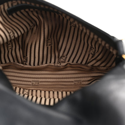 Fendi Vitello Flamingo Fendista Pouchette Crossbody Black 5 of 10