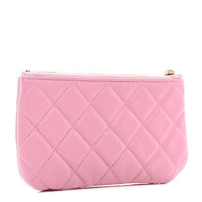 Chanel Caviar Quilted Small Cosmetic Case Pink 3 of 8