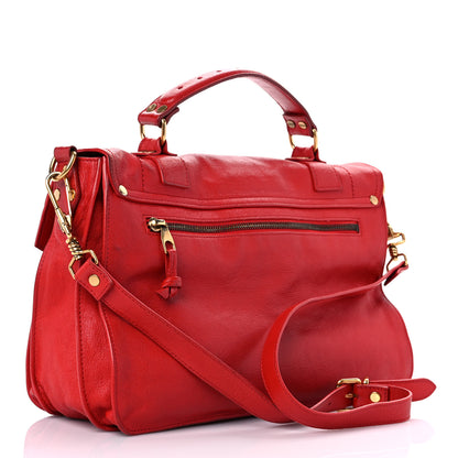Proenza Schouler Lambskin Medium PS1 Satchel Bright Red 3 of 19