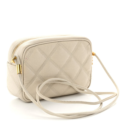 Saint Laurent Lizard Embossed Becky Camera Bag Blanc Vintage 3 of 10