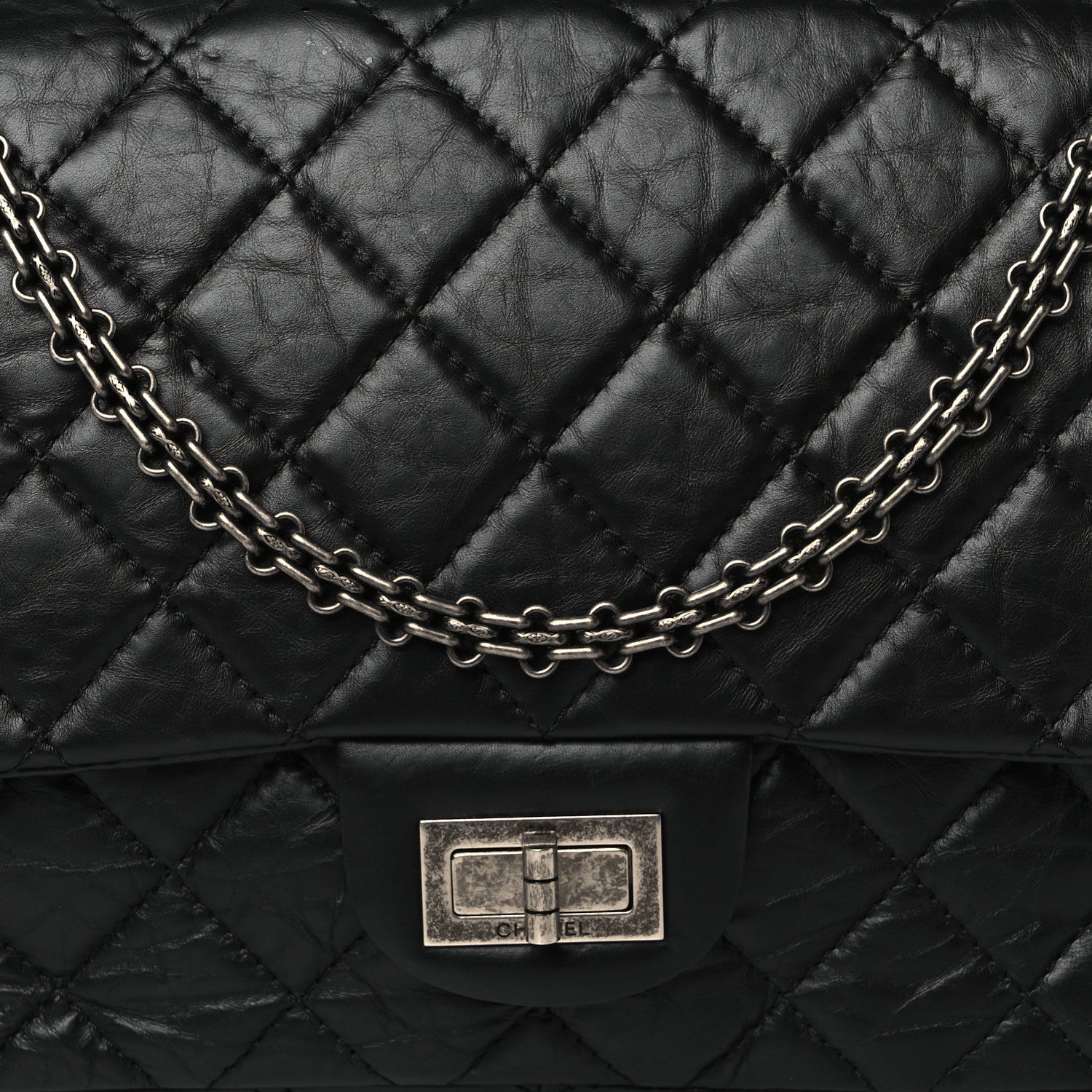 Chanel Aged Calfskin Quilted 2.55 Reissue 227 Flap Black 8 of 10