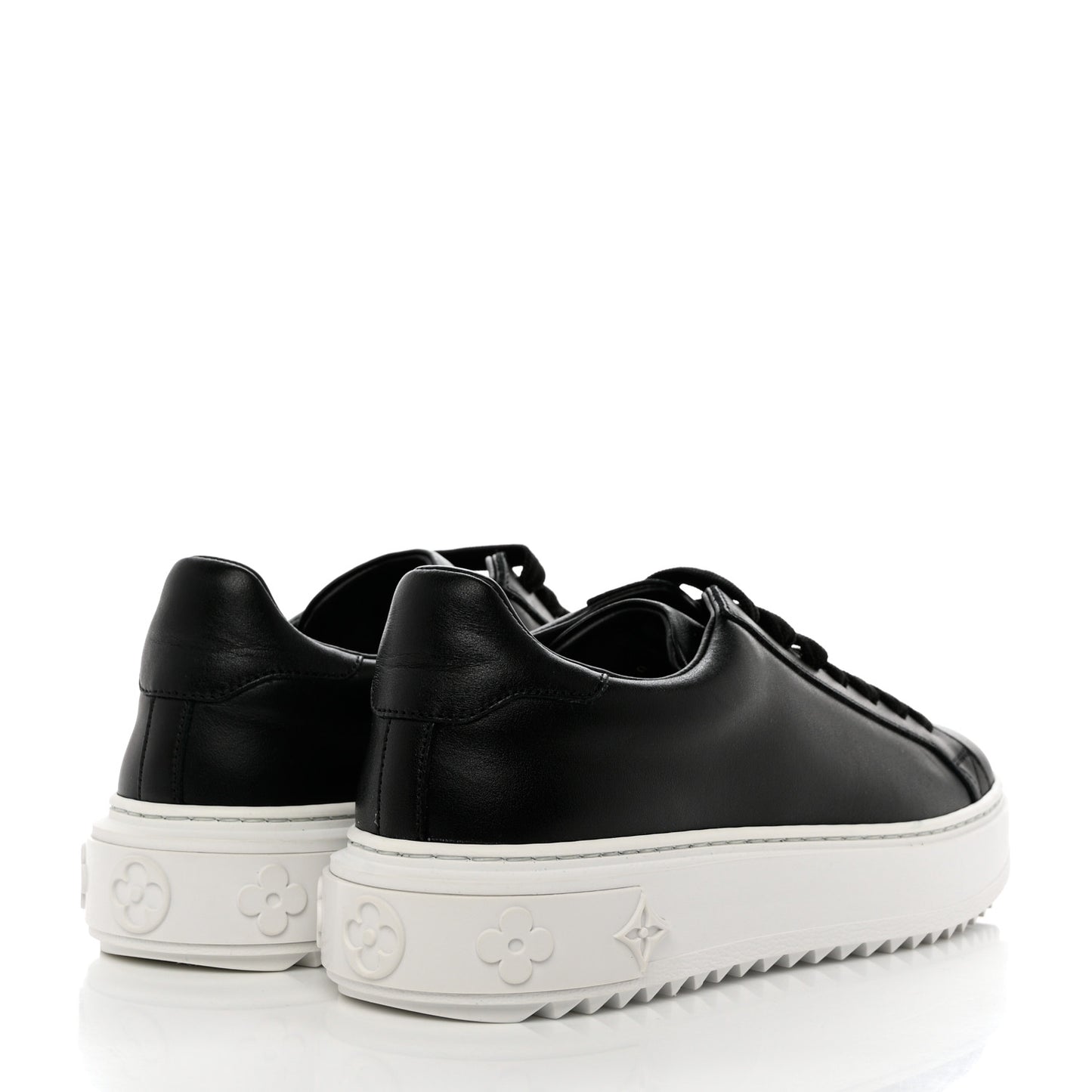 Calfskin Time Out Sneakers 37 Black