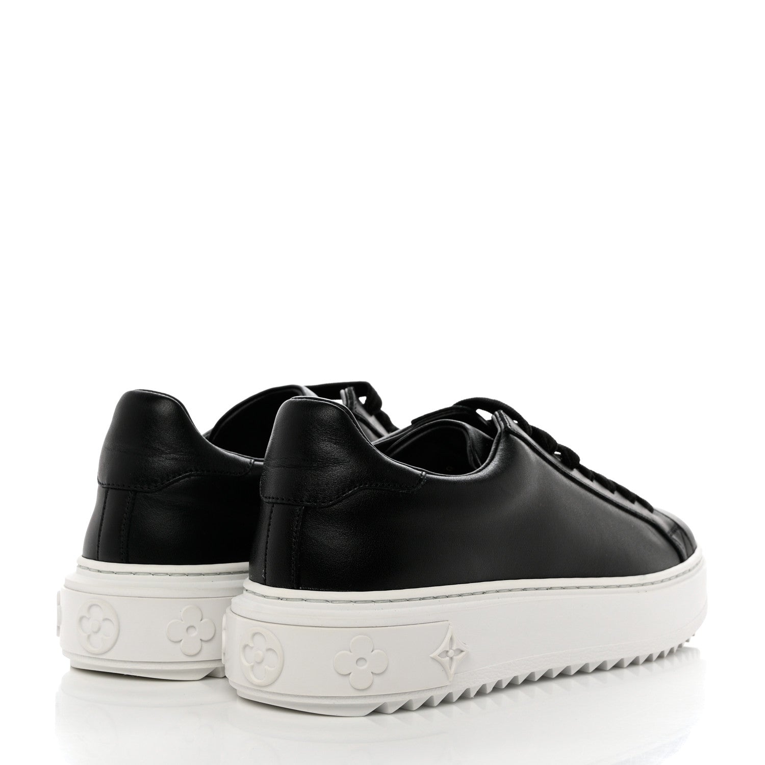 Louis Vuitton Calfskin Time Out Sneakers 37 Black 4 of 8