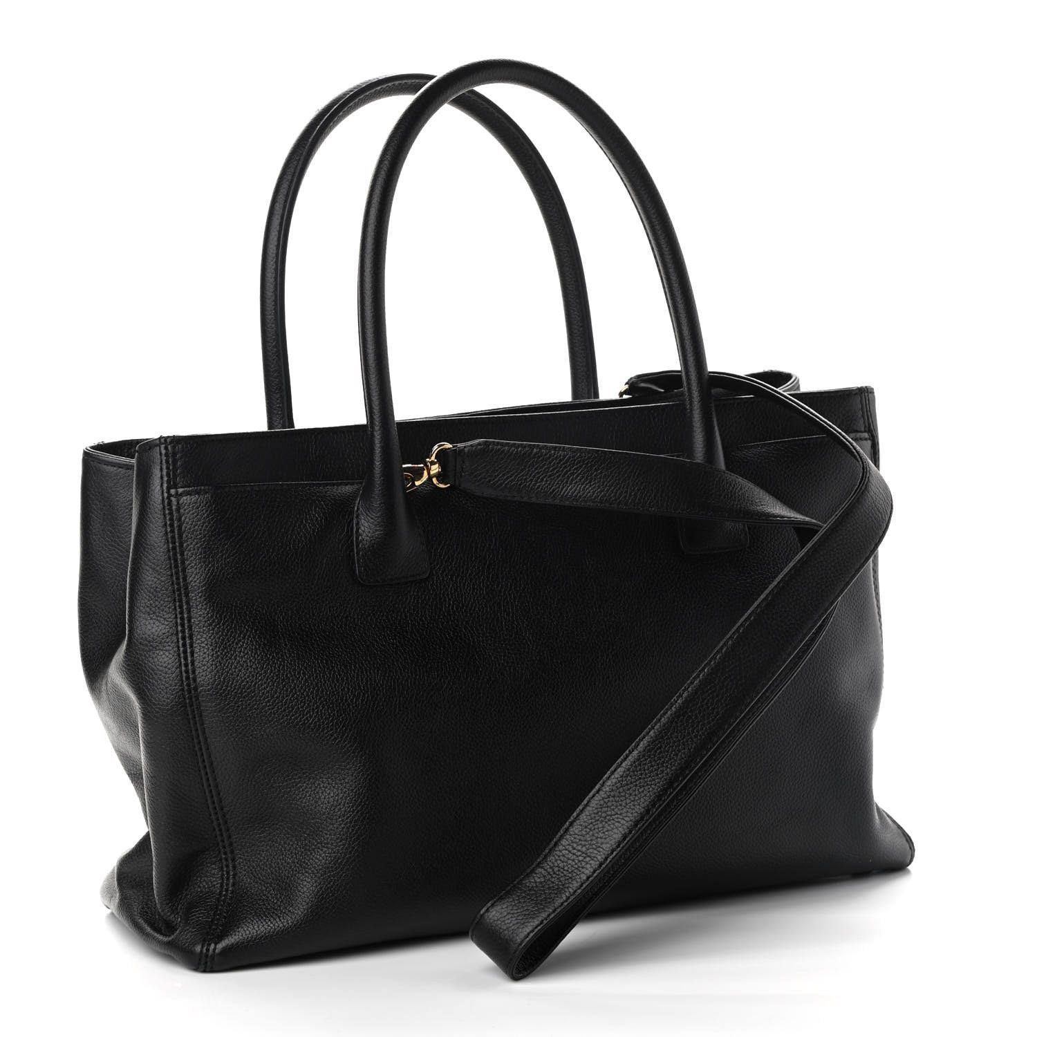 Chanel Calfskin Cerf Executive Shopper Tote Black 3 of 14