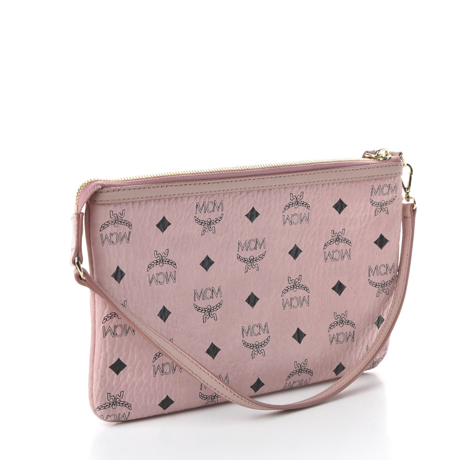 MCM Visetos Liz Shopper Tote Pouch Light Pink 3 of 8