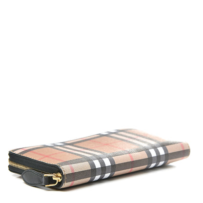 Burberry Vintage Check Elmore Zip Around Wallet Black 4 of 8