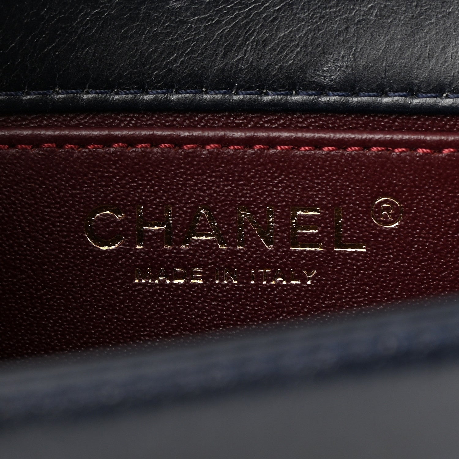 Chanel Calfskin Embossed Small Paris Salzburg Boy Flap Navy 6 of 11
