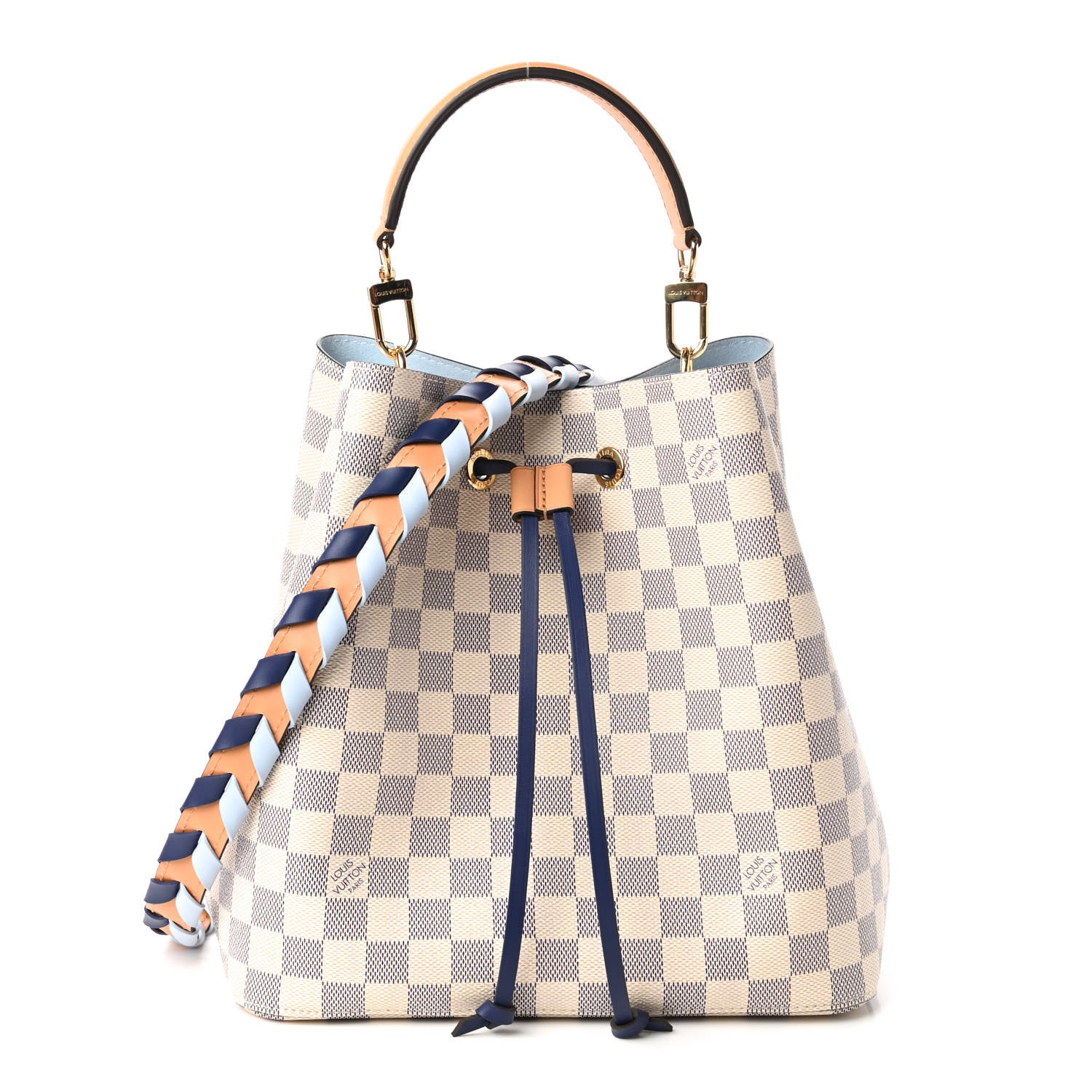 Louis Vuitton Damier Azur Braided Neonoe MM Blue 1 of 11